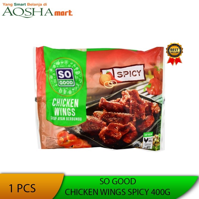 

SO GOOD CHICKEN WINGS SPICY SAYAP AYAM BERBUMBU PEDAS 400G