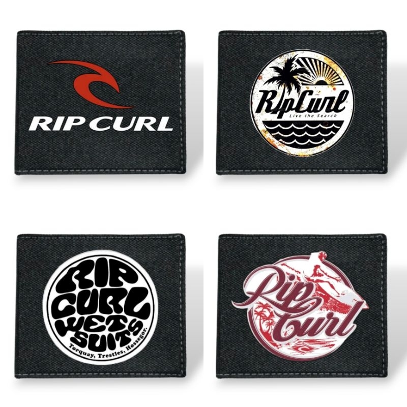 Dompet Kanvas Ripcurl Distro Keren / Dompet Lipat Resleting Pria Logo Distro Rip Curl Bahan 100% Kan