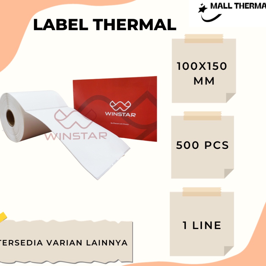 

STOK SIAP COD LABEL STICKER THERMAL 1 X 15 BARCODE 1X15 UKURAN A6 ONLINE SHOP