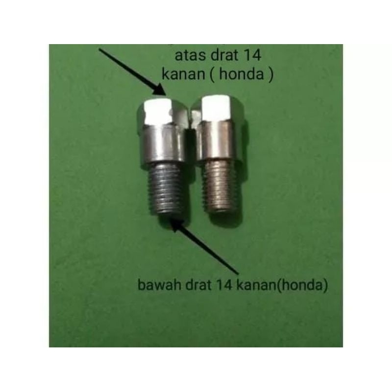 ( 1Pc ) Baut Peninggi Spion / Baut Peninggi spion 14-14 honda Beat lama, Vario Lama, Karisma, Supra 