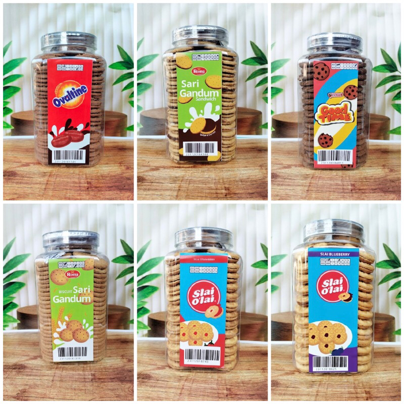 Snack/Kue Toples Lebaran Giant Ovaltine - Goodtime - Sari Gandum - Sari Gandum Coklat - Slai Olai