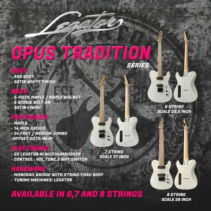 PROMO NEW ITEM GITAR ELEKTRIK LEGATOR OPUS TRADITION MURAH