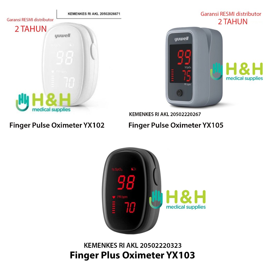 Oxymeter yuwell / oximeter oksigen yuwell / Oksimeter oksigen / alat kesehatan pengukur oksigen / al