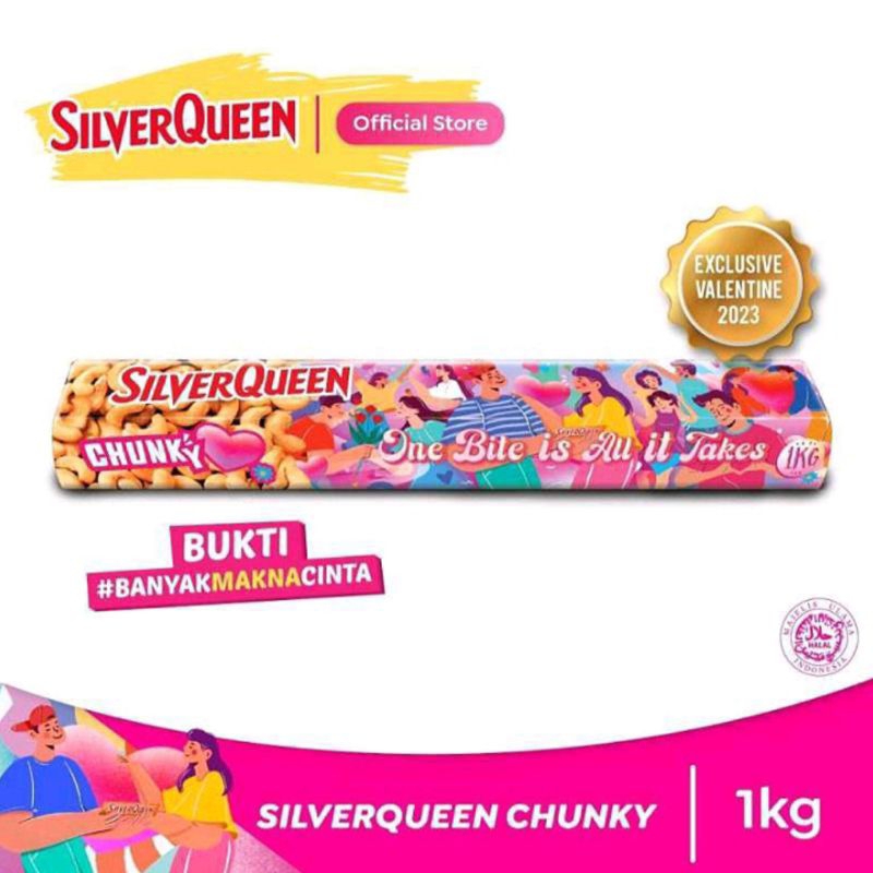 

Silverqueen Chungky Bar Cashew 1 Kg | Edisi Valentine Coklat Silverqueen