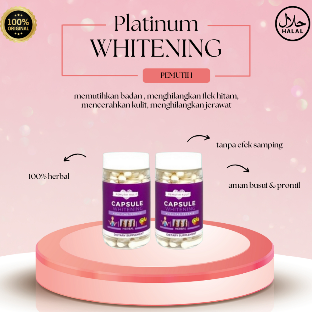 COLLAGEN PEMUTIH BADAN KAPSUL WHITENING PEMUITIH WAJAH PERMANEN HERBAL AMPUH ORIGINAL KAPSUL UNGU