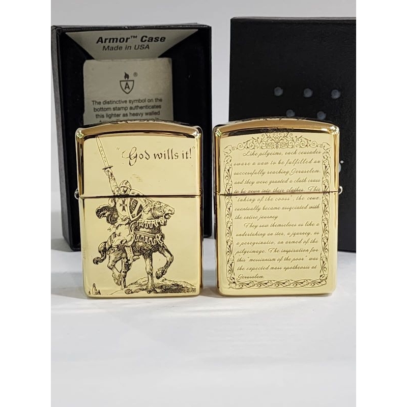 Original Zippo Armor Templar Knights 5 sisi Limited Japan Finish