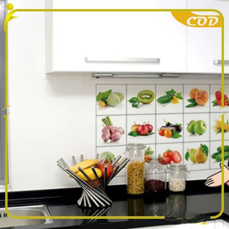 stiker dinding anti minyak / stiker dinding dapur anti minyak
