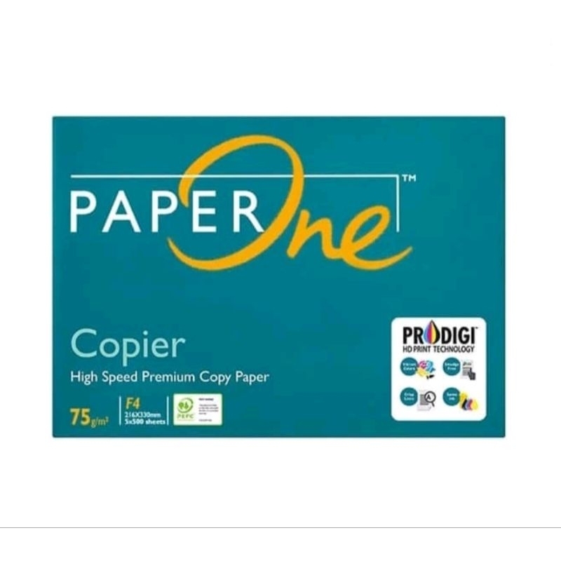 

Kertas F4 75 gsm Paper one 1 Rim / 1 Pak / Kertas F4 75 Paperone / paperone / f4