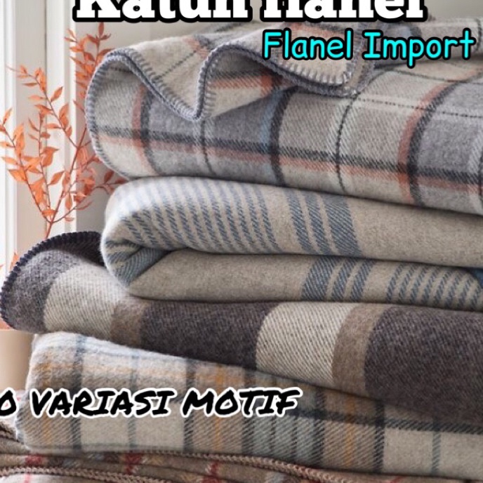 Terkini KAIN KATUN FLANEL KEMEJA PREMIUM IMPORT