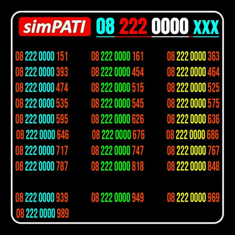 Nomor Cantik Telkomsel - Nomor Cantik Simpati - Nomor Cantik Telkomsel Simpati - Nomer Cantik Telkom