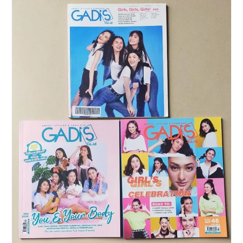 Paket 3 Majalah Gadis Tahun 2018 - 2019 - 2020