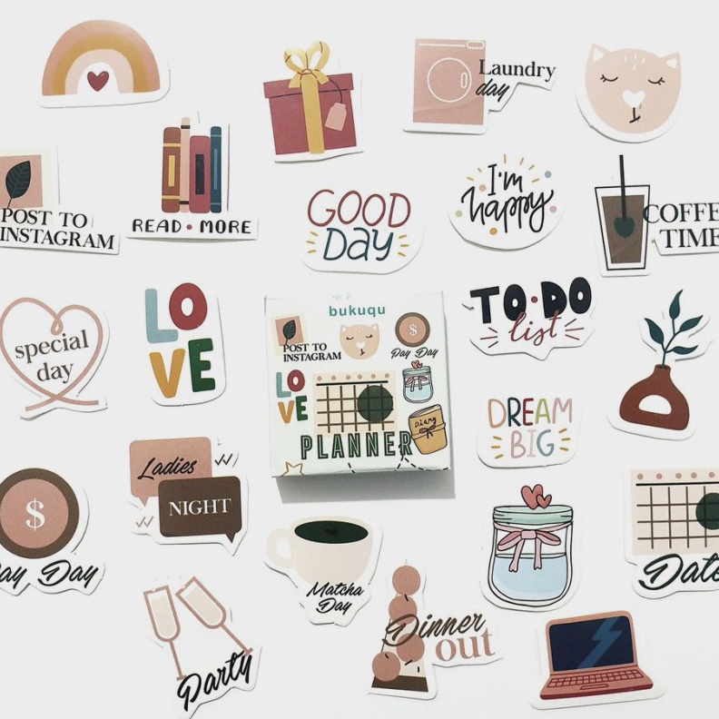 

Penjualan TerbaikCOD Bukuqu Stiker Journal SJ14 Planner untuk Notebook Planner