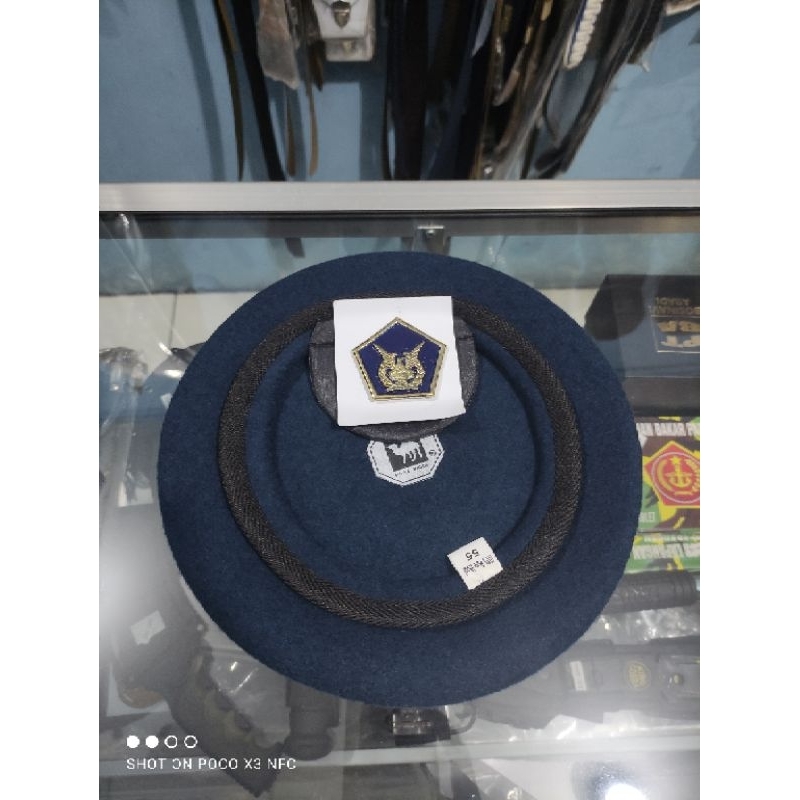 TOPI BARET TNI AU LENGKAP EMBLEM