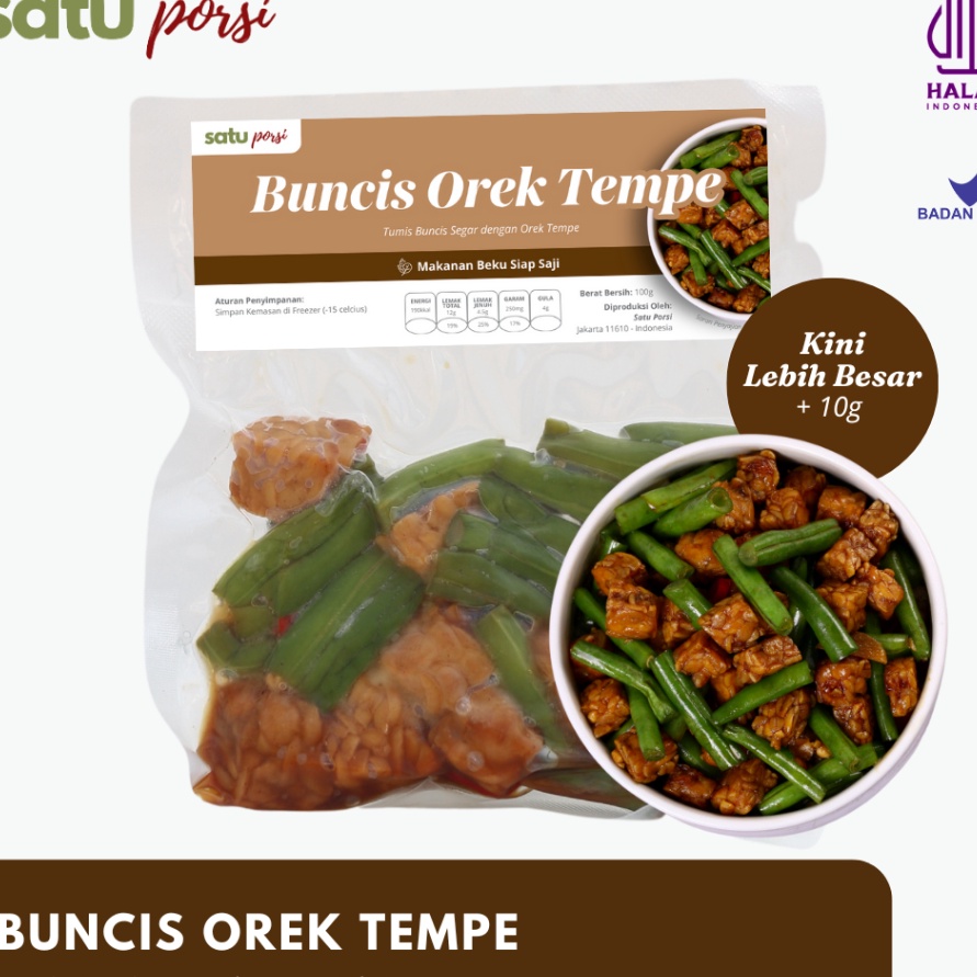 

Ready Stok Satu Porsi Buncis Orek Tempe