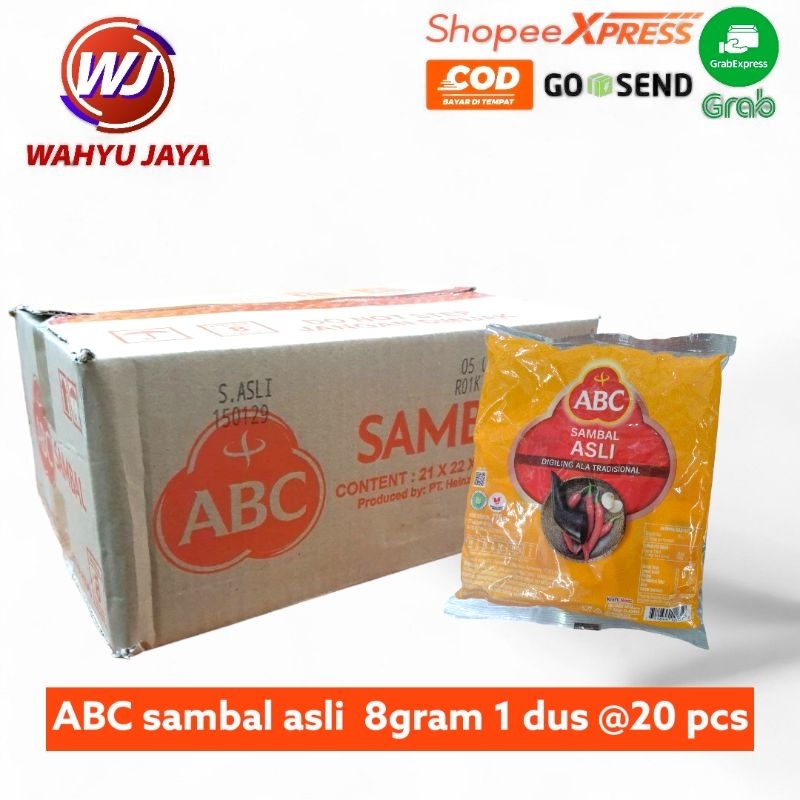

ABC sambal asli sachet 8 gram 1 dus @20 pcs