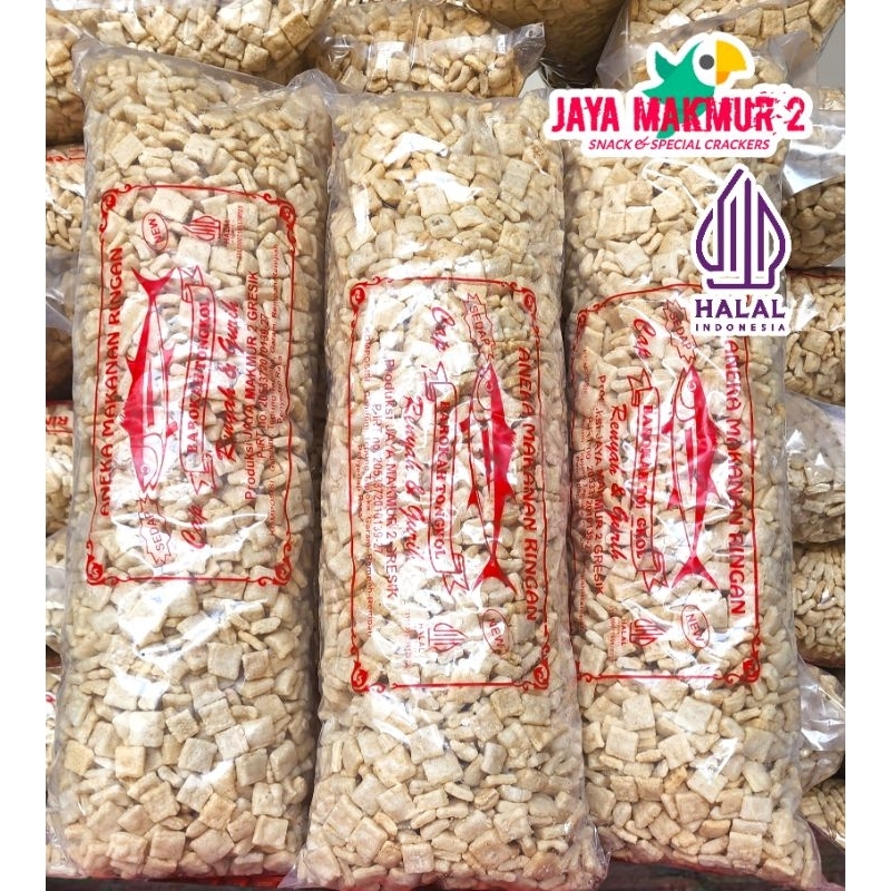 

1ball kerupuk tahu kotak asin gurih (1kg) camilan medan