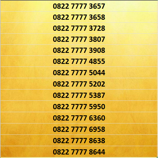 Nomor Cantik Simpati LOOP Kuartet A Tengah 0822 7777 xxxx Part 3