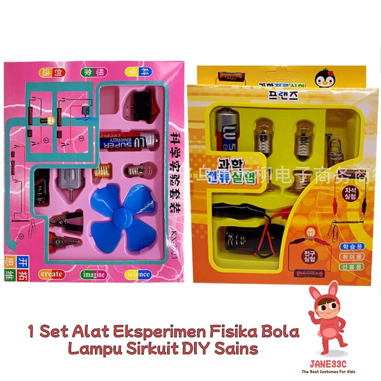 1 Set Alat Eksperimen Fisika Bola Lampu Sirkuit DIY Sains
