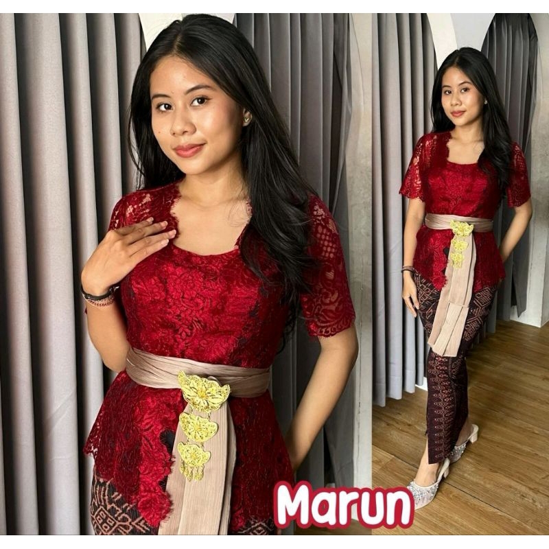 SIMONA KEBAYA Metalik Pendek Kebaya Metalik Pendek Semisabrina Kebaya Bali