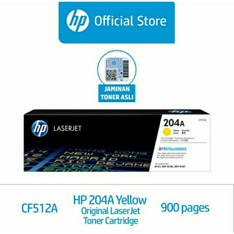 Toner hp laserjet 204A yellow toner CF512A original