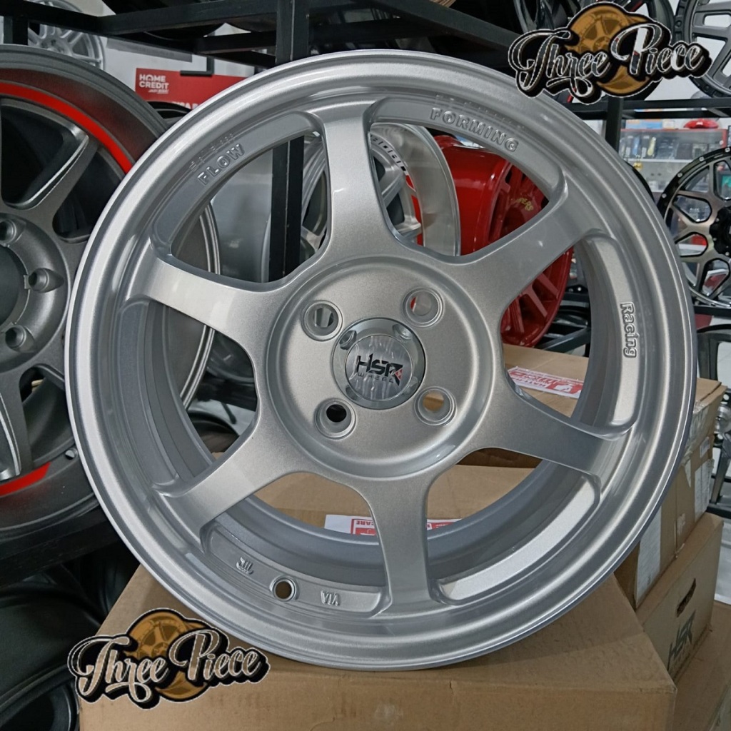 HSR YUZAWA velg ring 15 lebar 65 et 40 silver |mobil brio, agya, ayla, sigra dll