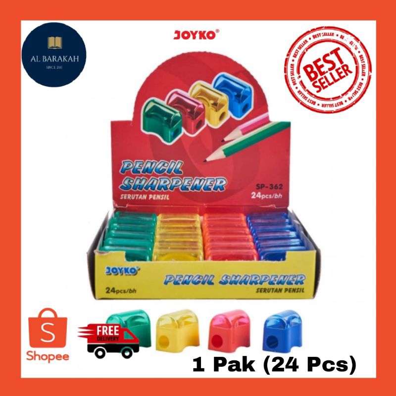 

1 Pak (24 Pcs) !!! Sharpener Rautan Serutan Joyko SP-362 / Peruncing