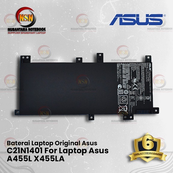 Battery Baterai Asus C21N1401 untuk Laptop Asus A455L X455LA X454Y Original