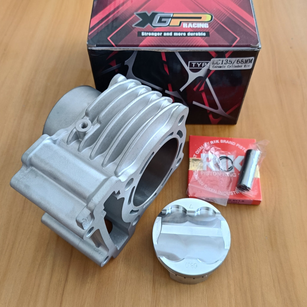 Cylinder Blok Bore Up Vixion R15 V1 V2 LC 135 Mx King Jupiter Mx Ceramic Double coller Piston 62 63 