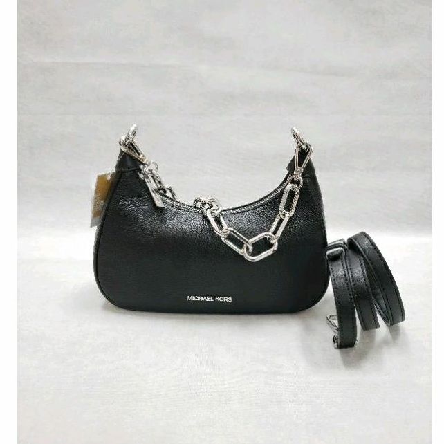 Ready MK Cora medium Zip Pouchette.35F3S4CU6L Leather. Black. 24x16x6cm.