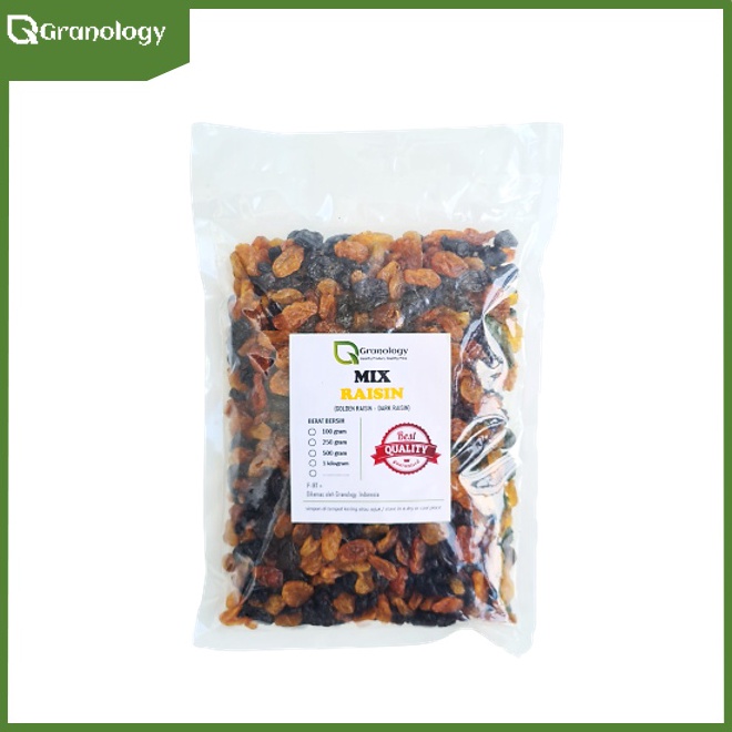 

GROSIR Mix Raisin 1 kilogram Dark Raisin Golden Raisin