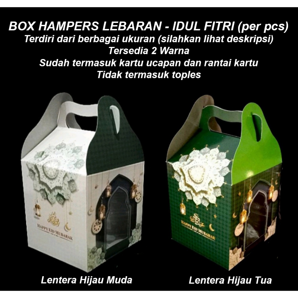 

Box Tenteng Kue Kering Hampers Lebaran - Idul Fitri 13x13x14cm