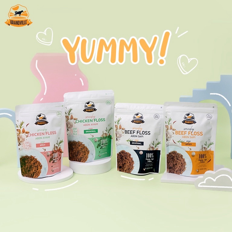 

FLASH SALE Grandville Abon Crunchy Sapi Ayam 1gr Abon MPASI Anak Original