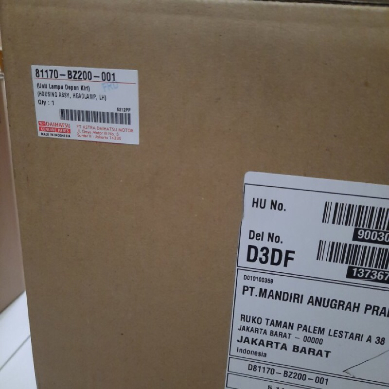 Headlamp Assy Toyota Rush 2010