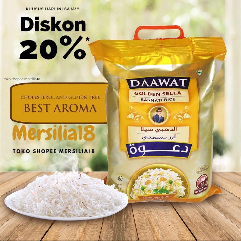 

FREE ONGKIR promo beras basmati daawat asli 1kg