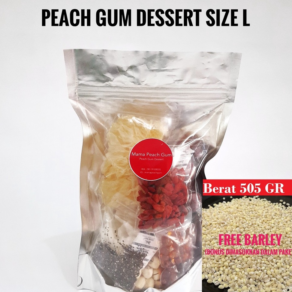 

GROSIR MURAH Peach gum Dessert size L SUPER A 1mangkok setiap pembelian 1pack PGD L FREE spt gbr