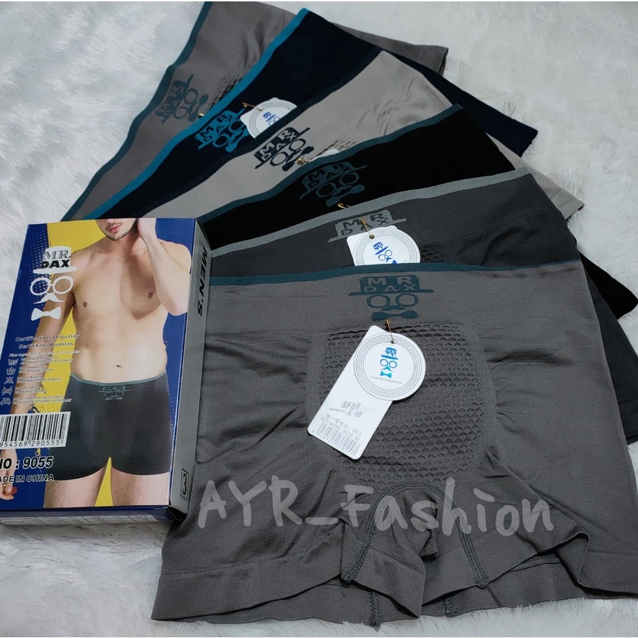 XC26619 6 Pcs MR DAX  Celana Dalam BOXER Pria Seamless Rajut  CD Cowok Laki  Size MLXLXXL  MR DAX 29