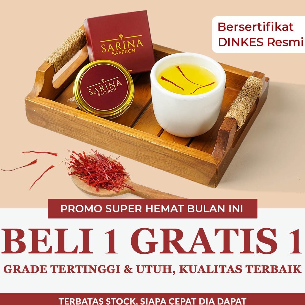 

PAKET LENGKAP PROMO Saffron Super Negin BELI 1 GRATIS 1 Finest Quality A 1 Original Iran