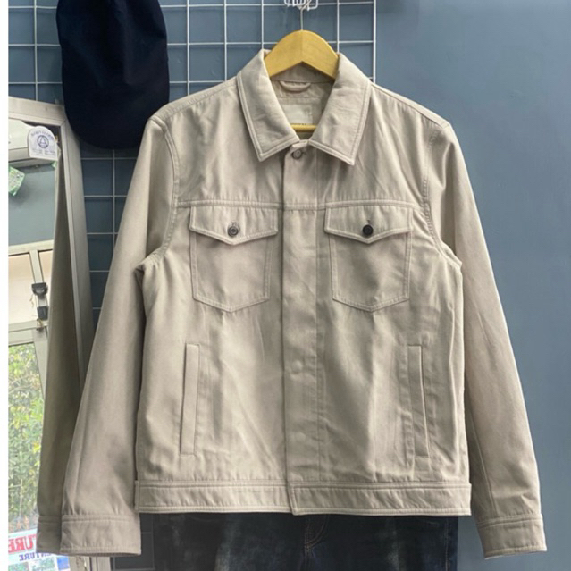 Jacket Leather Suede Trucker TOPTEN Cream