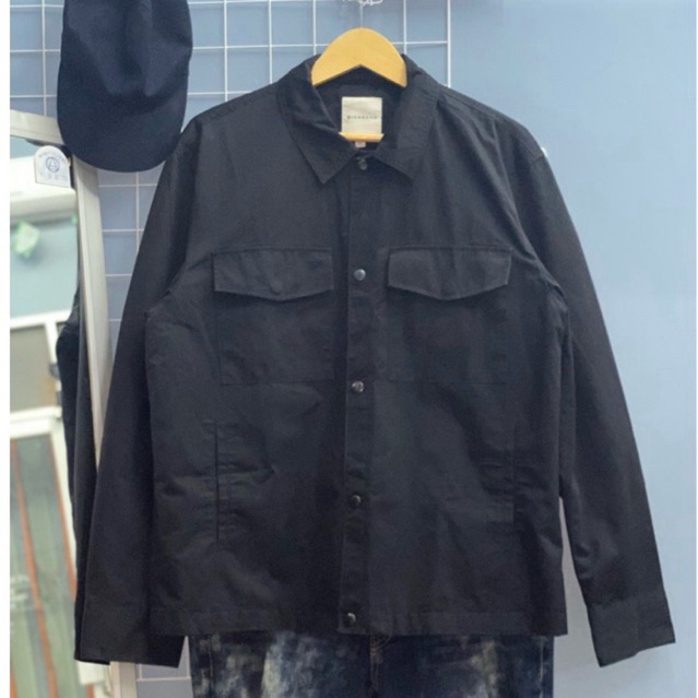 Overshirt Workshirt Giordano Hitam
