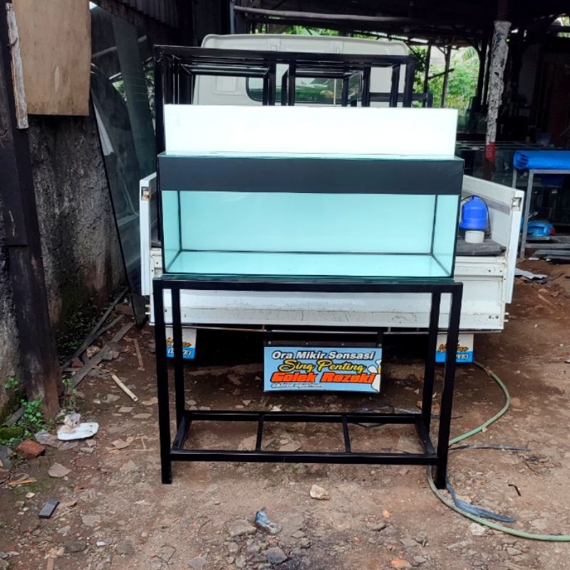 PAKET AQUARIUM 100X40X40 DS 8MM KELILING 5MM