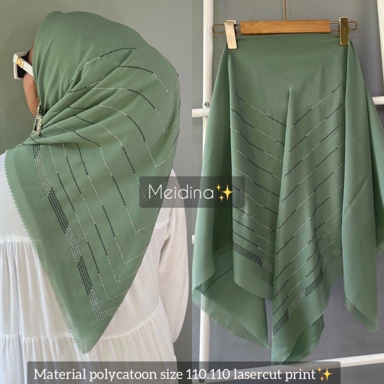 hijab segi empat payet pres mewah
