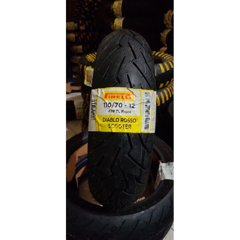 BAN PIRELLI DIABLI ROSSO SCOOTER UK 110/70 - 12 FOR VESPA MATIC LX DAN S 125