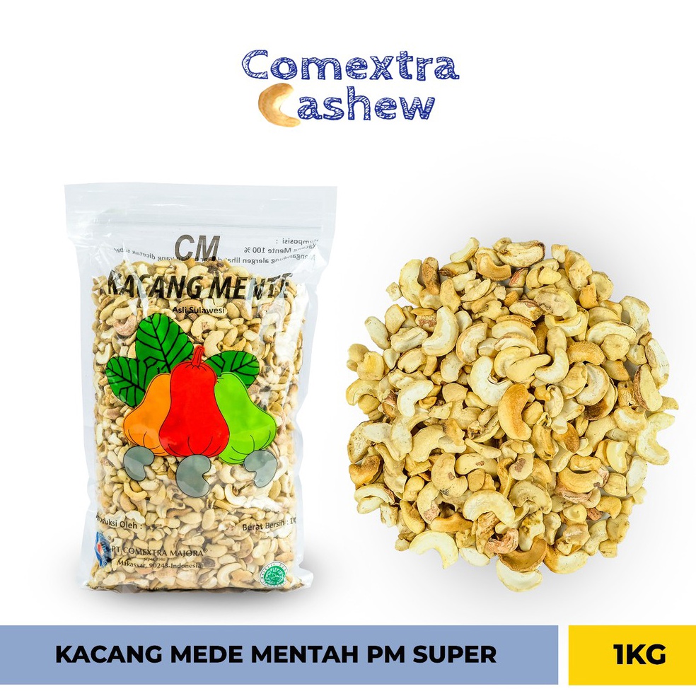 

Cuci gudang Kacang Mede Comextra Mentah Belah PM Super 1 Kg Sulawesi Cashew Kacang Mente Mete Comextra Majora