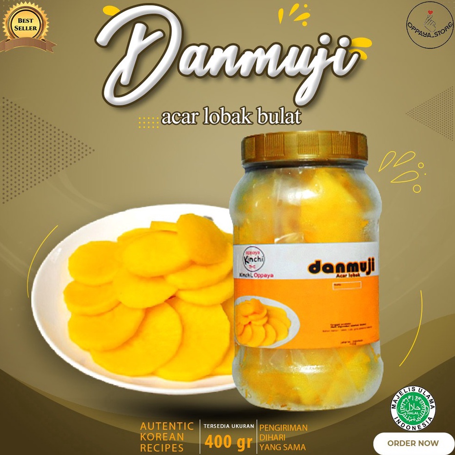 

Free Ongkir Danmuji Acar Lobak Bulet 4Gr Homemade