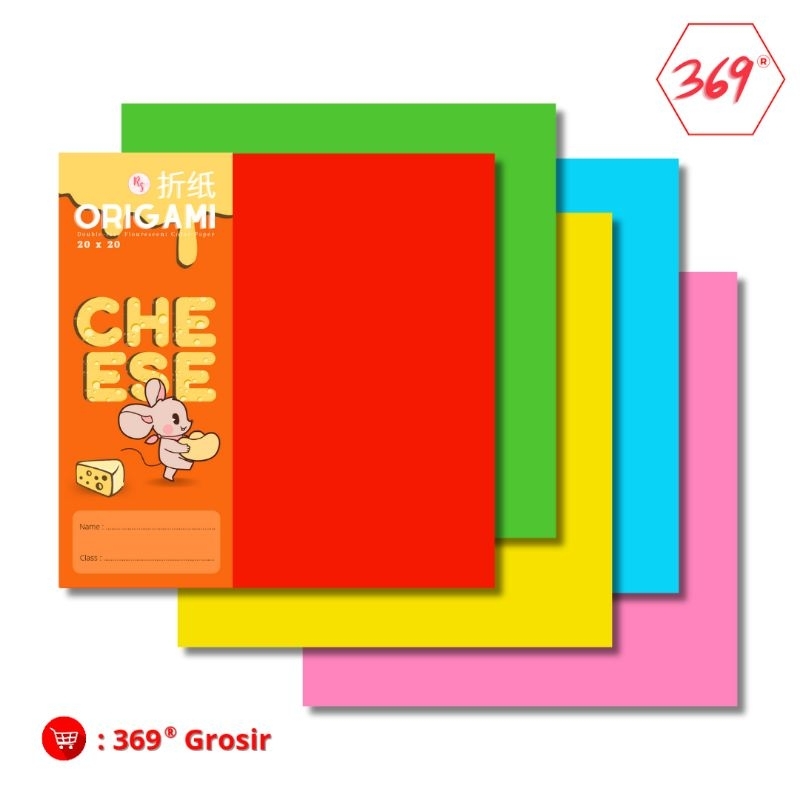 

369 - ORIGAMI / KERTAS LIPAT 20X20 - ISI 20 LEMBAR - WARNA BOLAK-BALIK 2 SISI