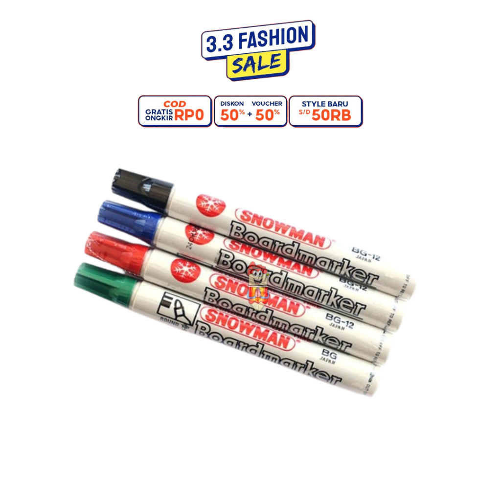 

Spidol Whiteboard Snowman BG-12 Bisa dihapus