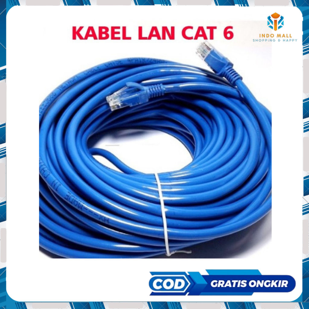Kabel LAN RJ45 2 Meter Cat6 RJ45 UTP Ethernet Internet Indomall