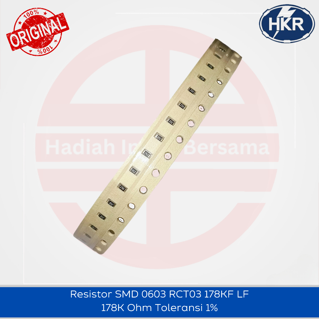 10 Pcs Chip Resistor SMD 0603 178KF 178K Ohm Toleransi 1% Original HKR