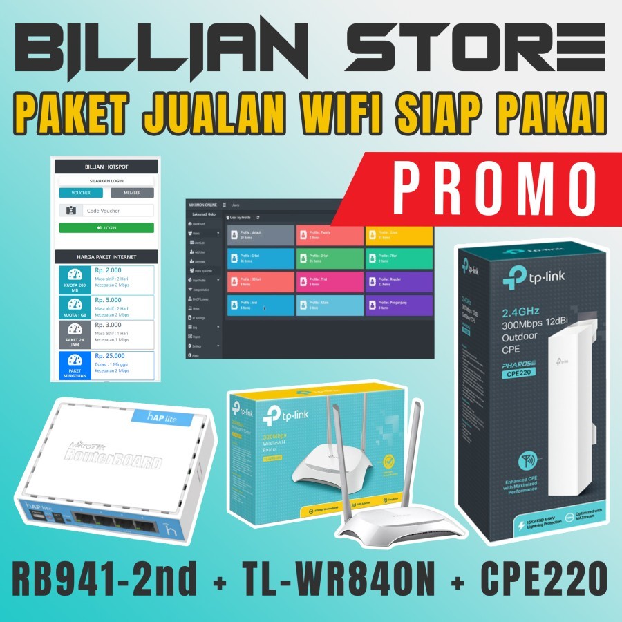 Paket Mikrotik untuk Hotspot RT RW Net ( Indoor + Outdoor )