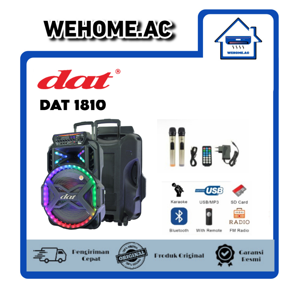 DAT Speaker Portable DT-1810 Speaker DAT Speaker Trolley 18 Inch DAT